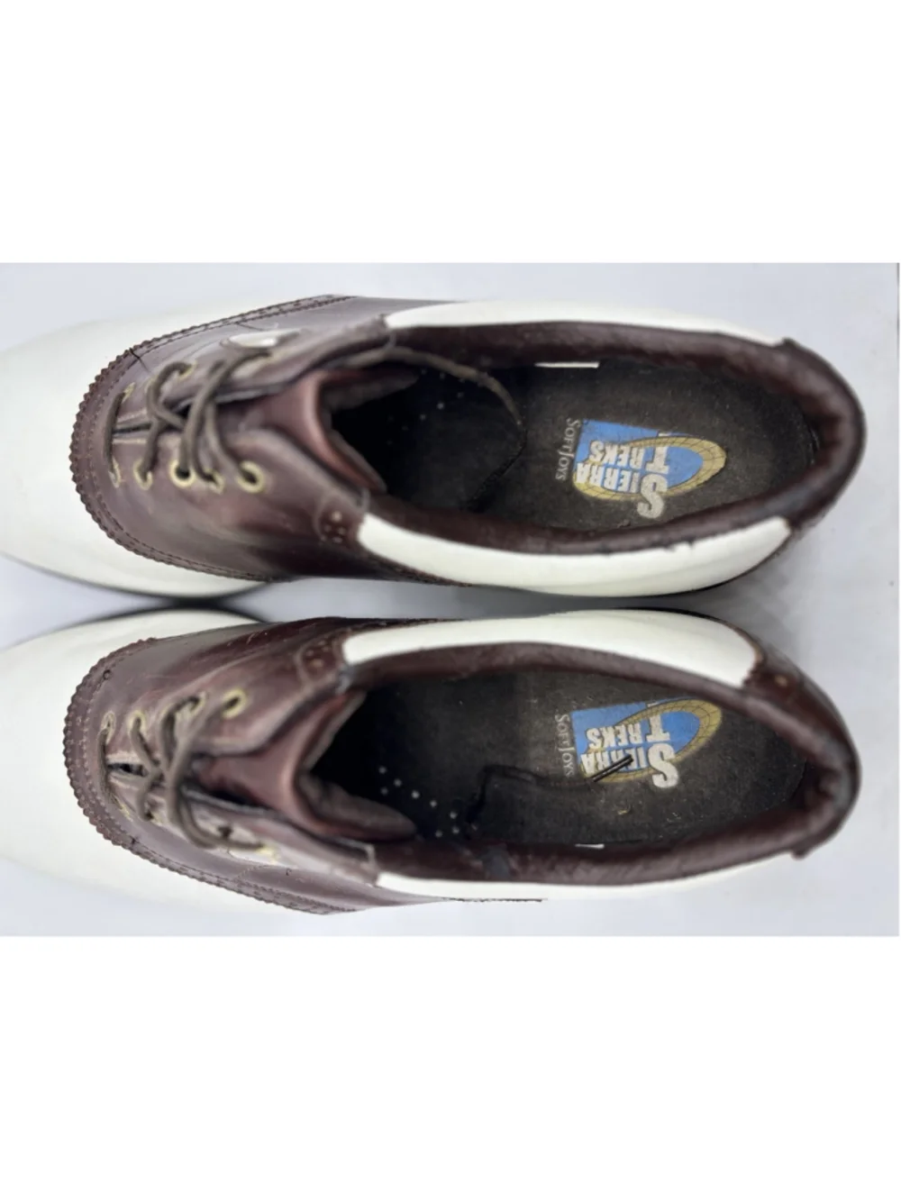 NEW FootJoy Classics White Leather Burgundy weave saddle golf shoes Men's 11.5D